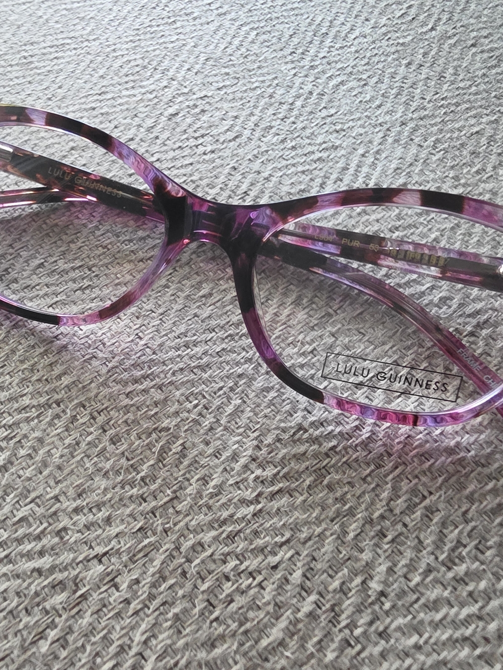 Lulu Guinness Purple Tortoiseshell Ladies Frames